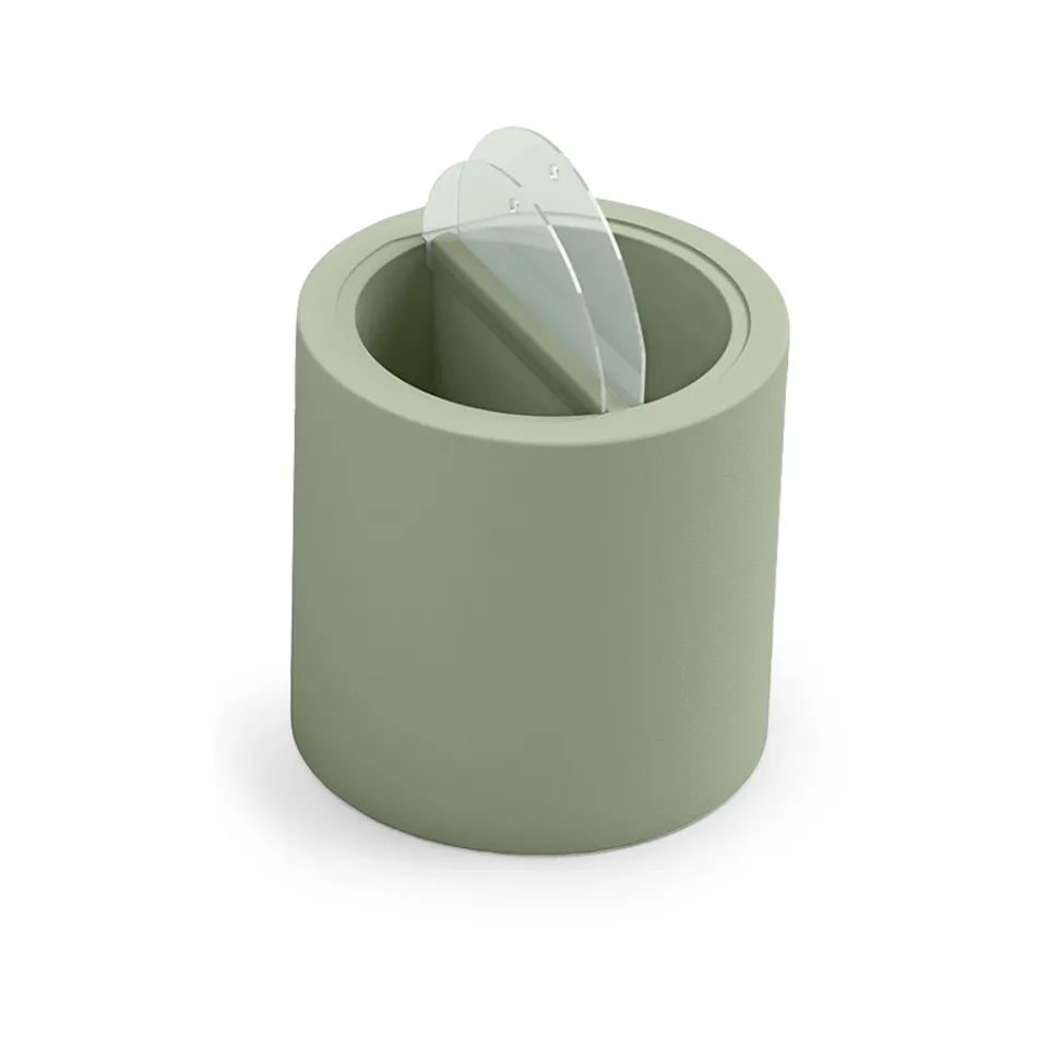 Mesa de centro de jardín de polietileno con contenedor Made in Italy - Stracco Viadurini