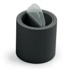 Mesita de jardín en polietileno con contenedor Made in Italy - Stracco Viadurini