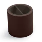 Mesita de jardín en polietileno con contenedor Made in Italy - Stracco Viadurini