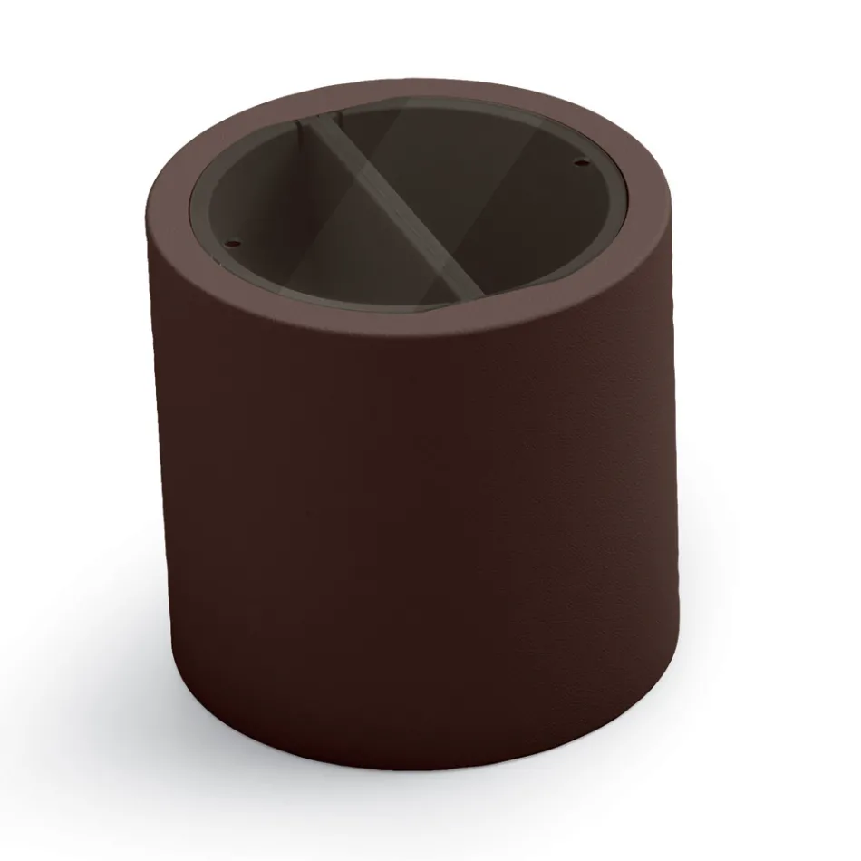 Mesita de jardín en polietileno con contenedor Made in Italy - Stracco Viadurini