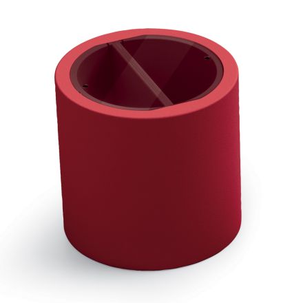 Mesita de jardín en polietileno con contenedor Made in Italy - Stracco Viadurini