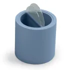 Mesita de jardín en polietileno con contenedor Made in Italy - Stracco Viadurini