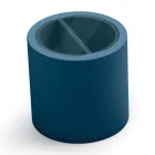 Mesita de jardín en polietileno con contenedor Made in Italy - Stracco Viadurini