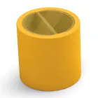 Mesita de jardín en polietileno con contenedor Made in Italy - Stracco Viadurini