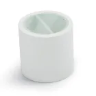 Mesita de jardín en polietileno con contenedor Made in Italy - Stracco Viadurini