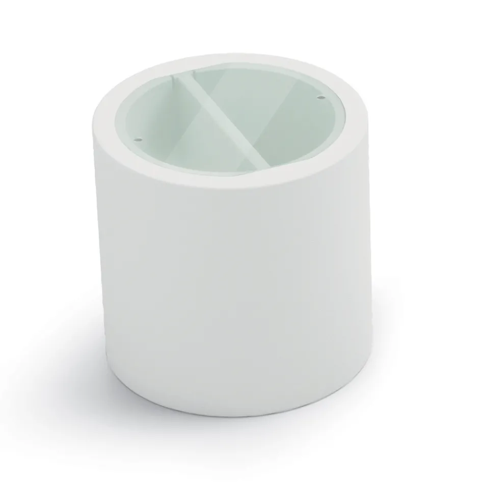 Mesita de jardín en polietileno con contenedor Made in Italy - Stracco Viadurini