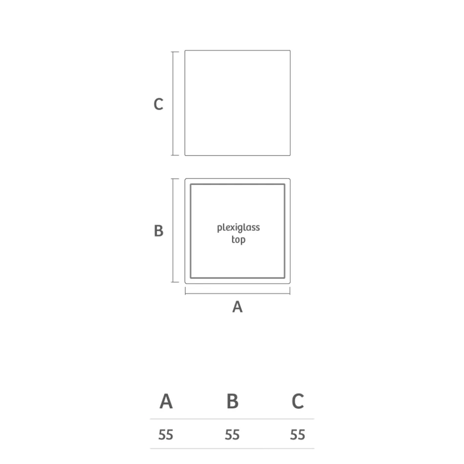 Mesa de centro Bright Garden en polietileno blanco Made in Italy - Derti Viadurini