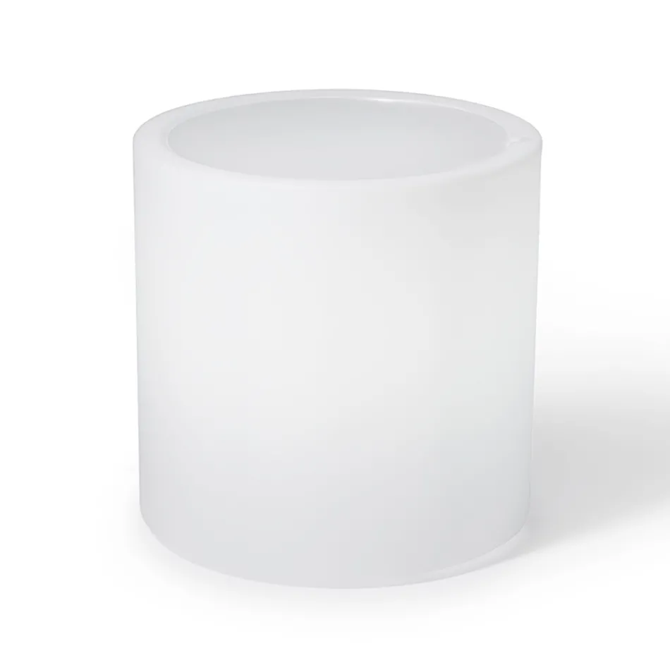 Mesa de centro Bright Garden en polietileno blanco Made in Italy - Derti Viadurini