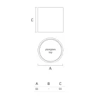 Mesa de centro Bright Garden en polietileno blanco Made in Italy - Derti Viadurini