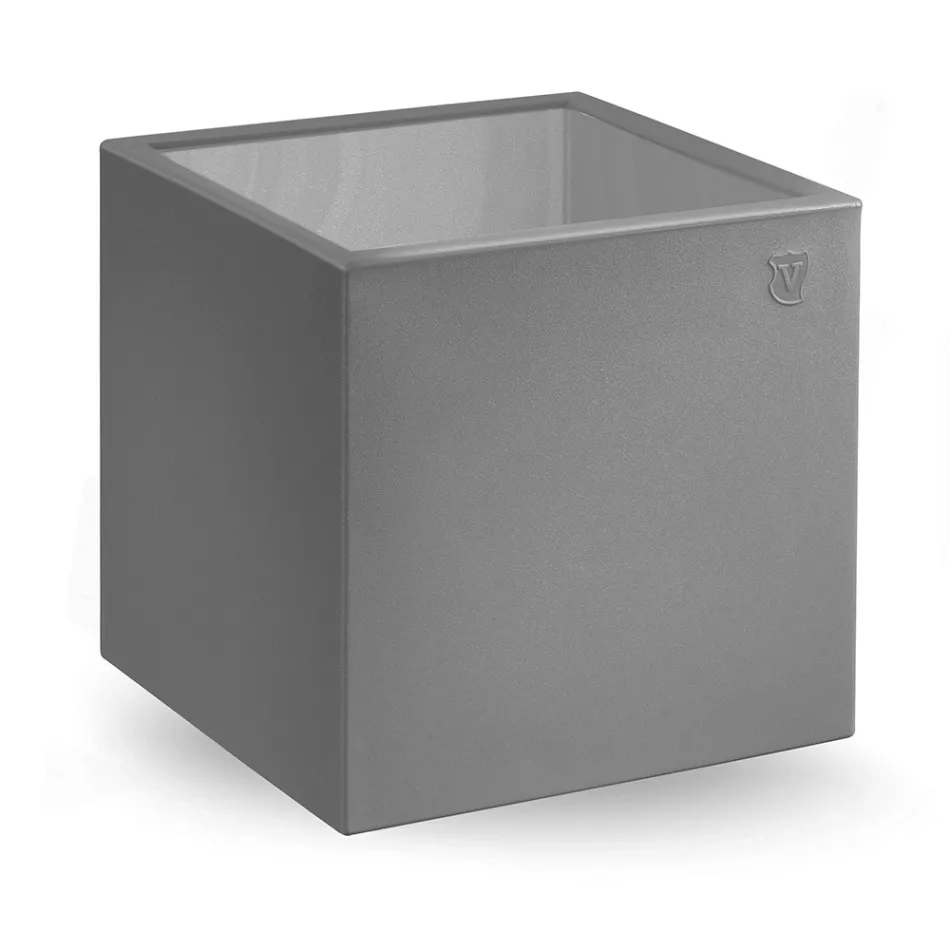 Mesa de centro de jardín cuadrada en polietileno de colores Made in Italy - Noemi Viadurini