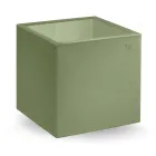 Mesa de centro de jardín cuadrada en polietileno de colores Made in Italy - Noemi Viadurini