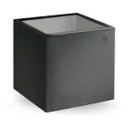 Mesa de centro de jardín cuadrada en polietileno coloreado Made in Italy - Noemi Viadurini