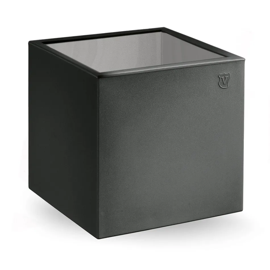 Mesa de centro de jardín cuadrada en polietileno coloreado Made in Italy - Noemi Viadurini