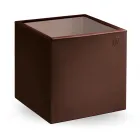 Mesa de centro de jardín cuadrada en polietileno coloreado Made in Italy - Noemi Viadurini