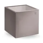 Mesa de centro de jardín cuadrada en polietileno coloreado Made in Italy - Noemi Viadurini