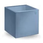 Mesa de centro de jardín cuadrada en polietileno coloreado Made in Italy - Noemi Viadurini