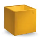 Mesa de centro de jardín cuadrada en polietileno coloreado Made in Italy - Noemi Viadurini