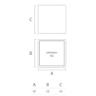 Mesa de centro de jardín cuadrada en polietileno coloreado Made in Italy - Noemi Viadurini