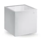 Mesa de centro de jardín cuadrada en polietileno coloreado Made in Italy - Noemi Viadurini