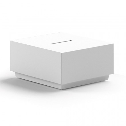 Mesa de centro cuadrada de jardín en polietileno Made in Italy - Macao Viadurini