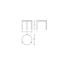 Mesa de centro de jardín redonda de aluminio pintado - Bahia by Varaschin Viadurini