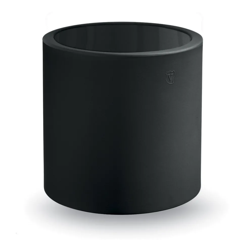 Mesa de centro redonda de jardín en polietileno coloreado Made in Italy - Noemi Viadurini