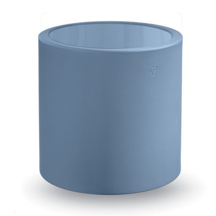 Mesa de centro redonda de jardín en polietileno coloreado Made in Italy - Noemi Viadurini