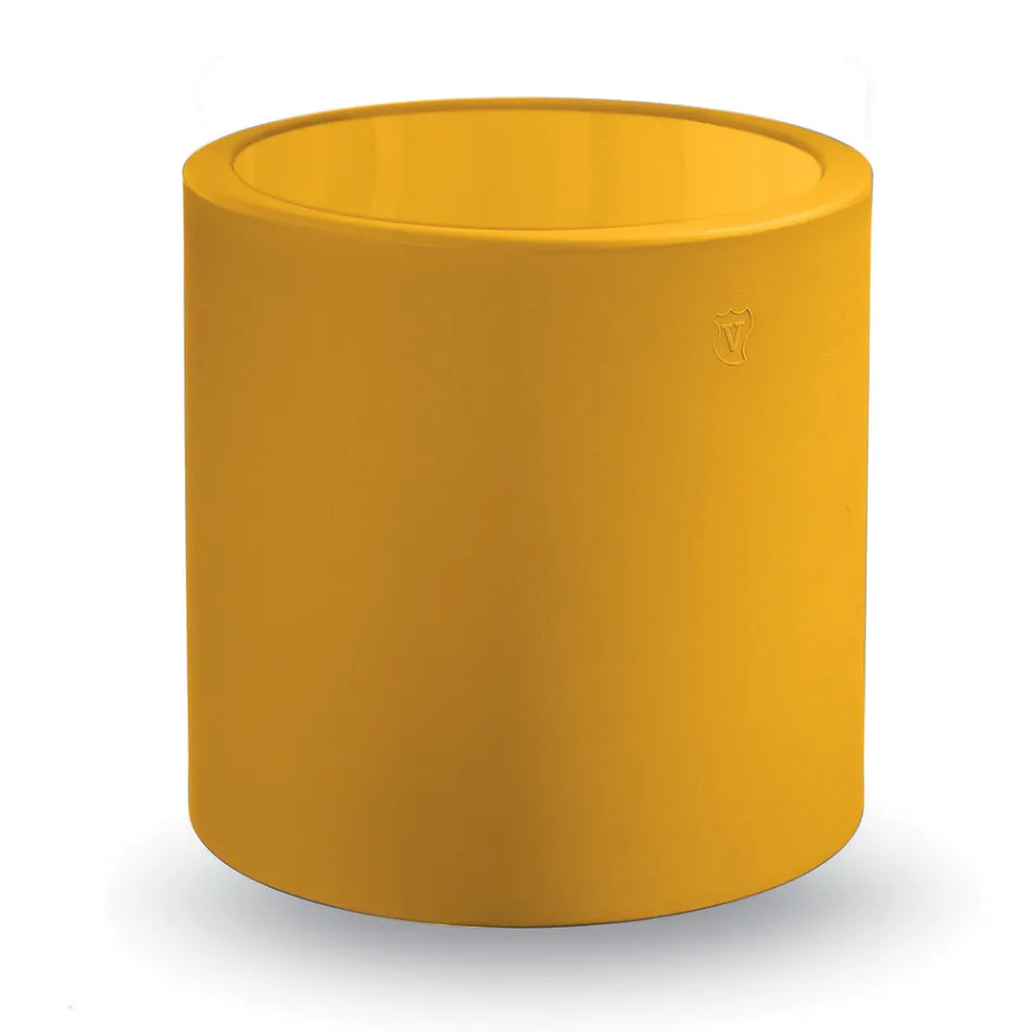 Mesa de centro redonda de jardín en polietileno coloreado Made in Italy - Noemi Viadurini