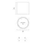 Mesa de centro redonda de jardín en polietileno coloreado Made in Italy - Noemi Viadurini