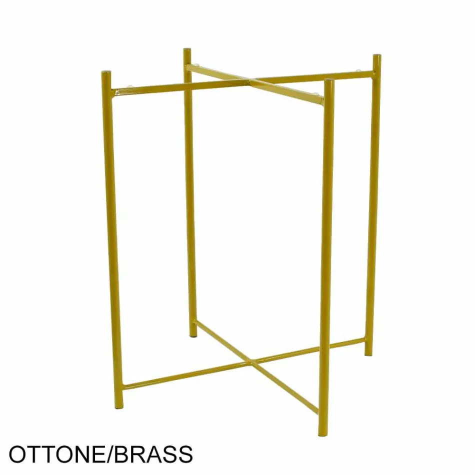 Mesa de centro para interior o exterior con estructura metálica Made in Italy - Carim Viadurini