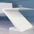 Mesita blanca de diseño moderno Zeta hecha en Italia. Viadurini