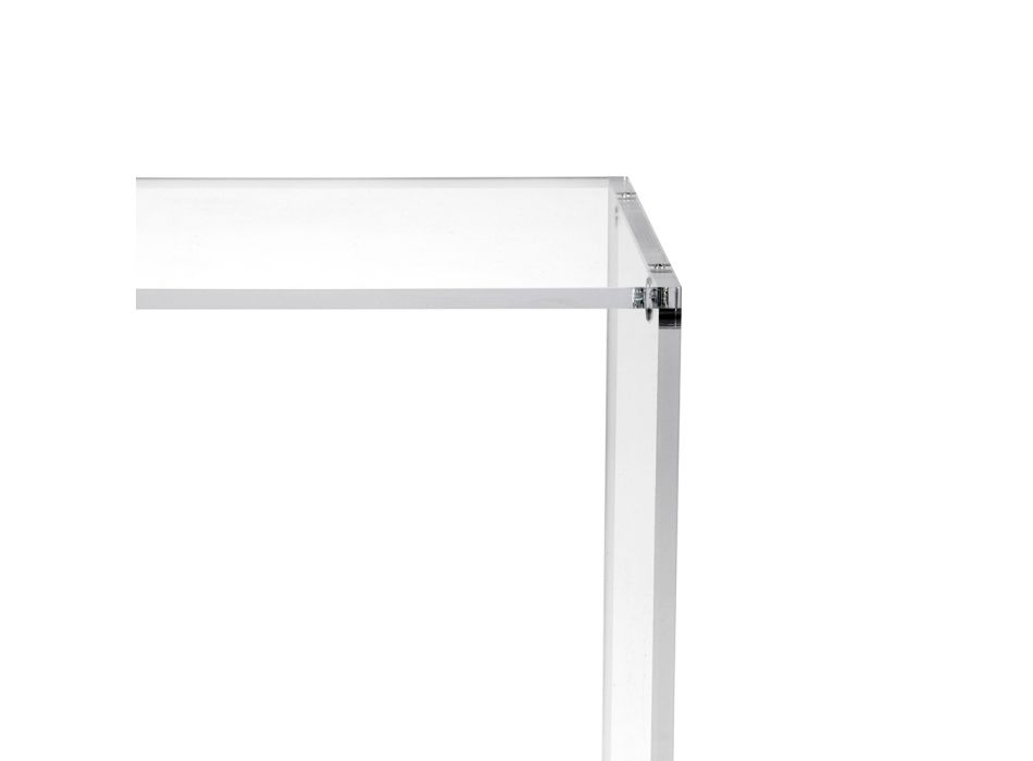 Mesa de centro con 1 estante en plexiglás transparente Made in Italy - Mulan Viadurini