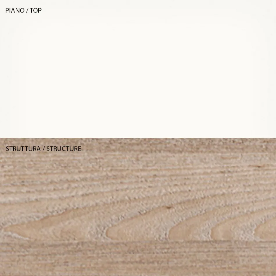 Mesa de Centro con Contenedor de Madera Ecológica - Cripto Viadurini