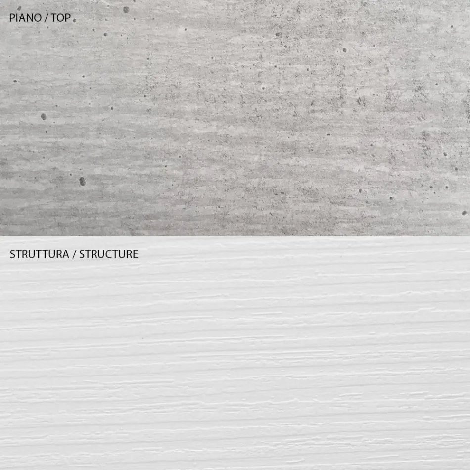 Mesa de Centro con Contenedor de Madera Ecológica - Cripto Viadurini