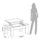 Mesa de Centro con Contenedor de Madera Ecológica - Cripto Viadurini