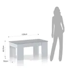 Mesa de centro con contenedor de madera - Scandio Viadurini