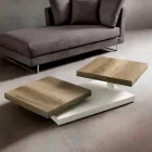 Mesa de centro con tapas giratorias en HPL Made in Italy, Precious - Paris Viadurini