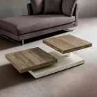 Mesa de centro con tapas giratorias en HPL Made in Italy, Precious - Paris Viadurini