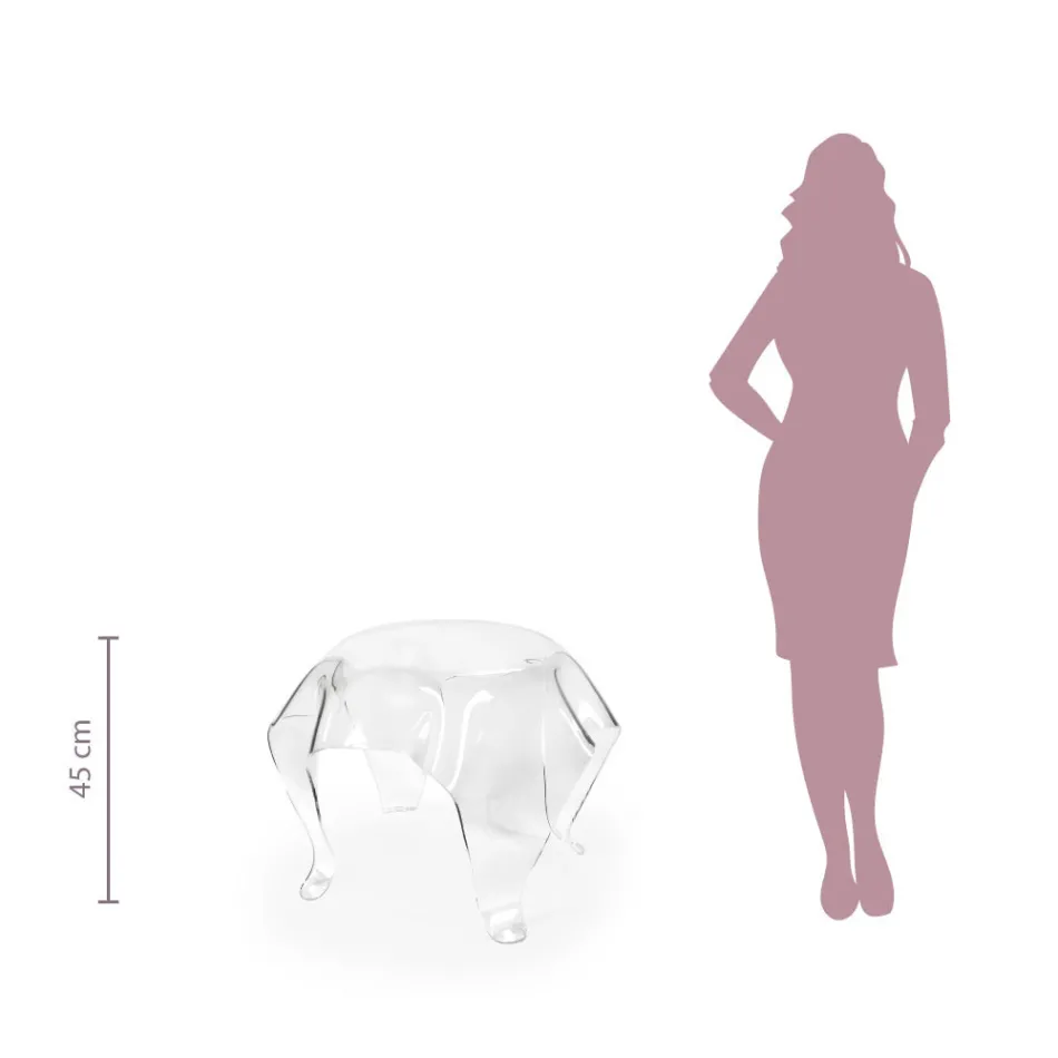 Mesa de centro con tapa y base de plexiglás Made in Italy - Brento Viadurini