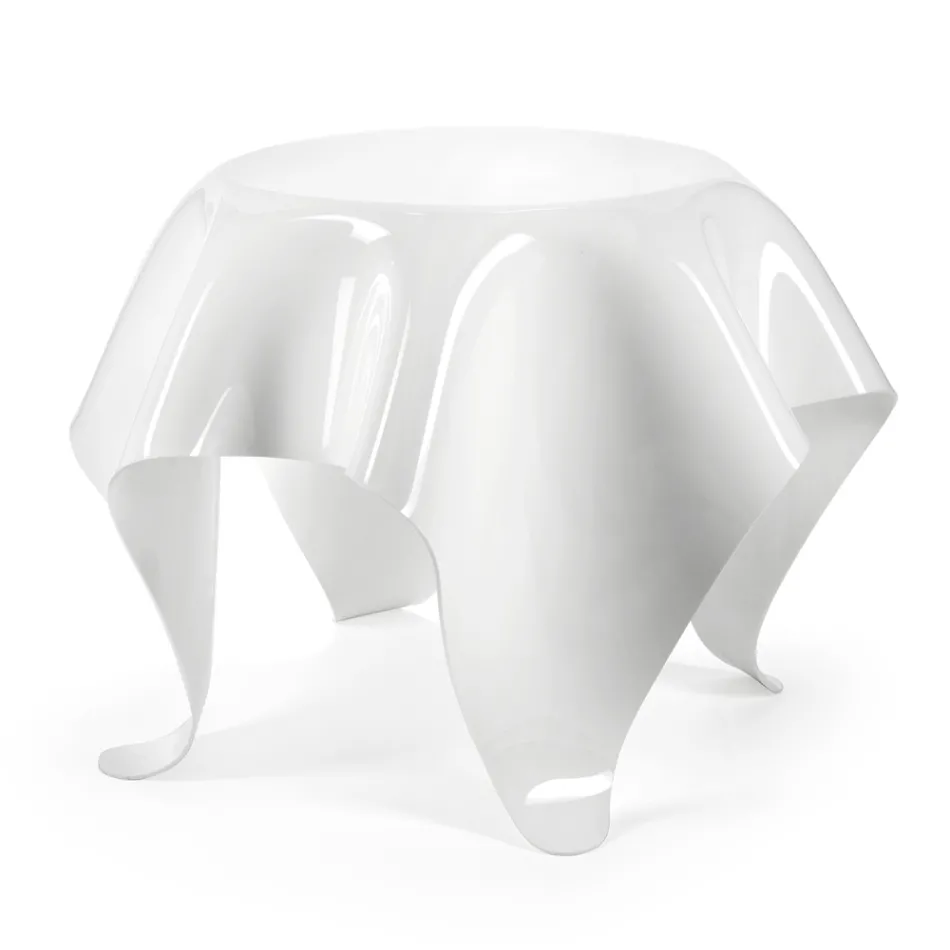 Mesa de centro con tapa y base de plexiglás Made in Italy - Brento Viadurini