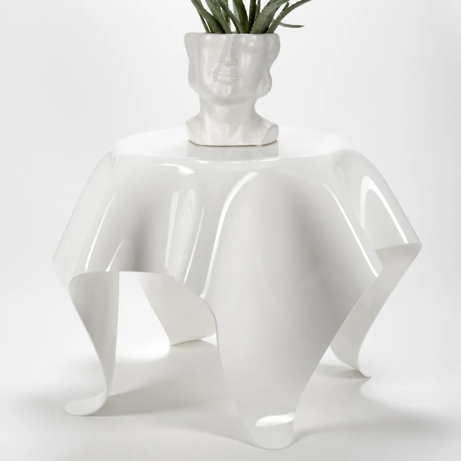 Mesa de centro con tapa y base de plexiglás Made in Italy - Brento Viadurini