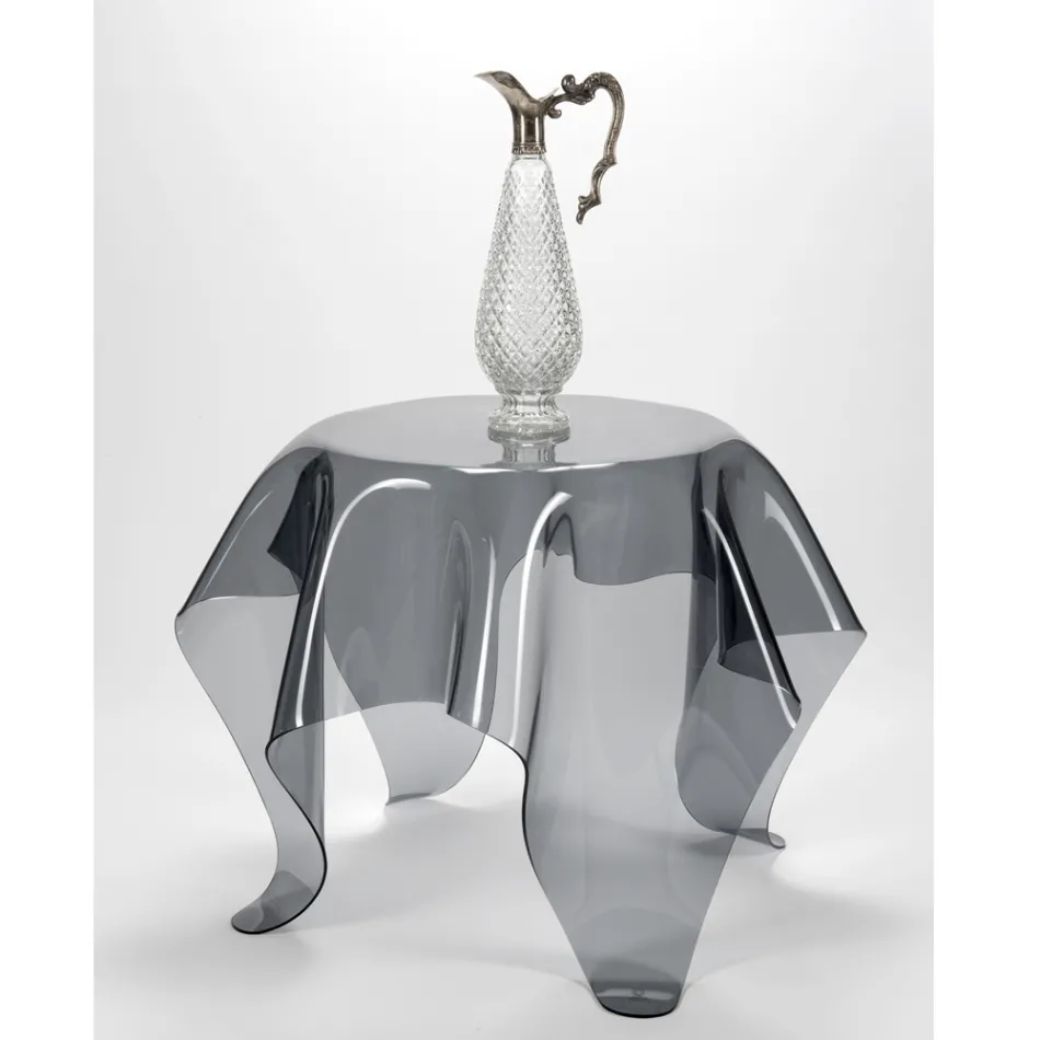 Mesa de centro con tapa y base de plexiglás Made in Italy - Brento Viadurini