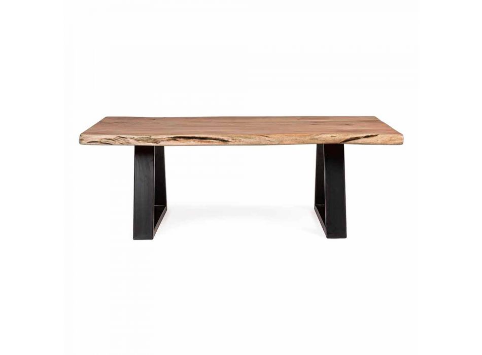 Mesa de centro moderna Homemotion con tablero de madera de acacia - Vinni Viadurini