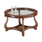 Mesa de centro con tapa de cristal Made in Italy - Sedna Viadurini