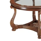 Mesa de centro con tapa de cristal Made in Italy - Sedna Viadurini