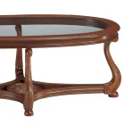 Mesa de centro con tapa de cristal Made in Italy - Sedna Viadurini