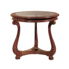 Mesa de centro con tapa de cristal Made in Italy - Sedna Viadurini