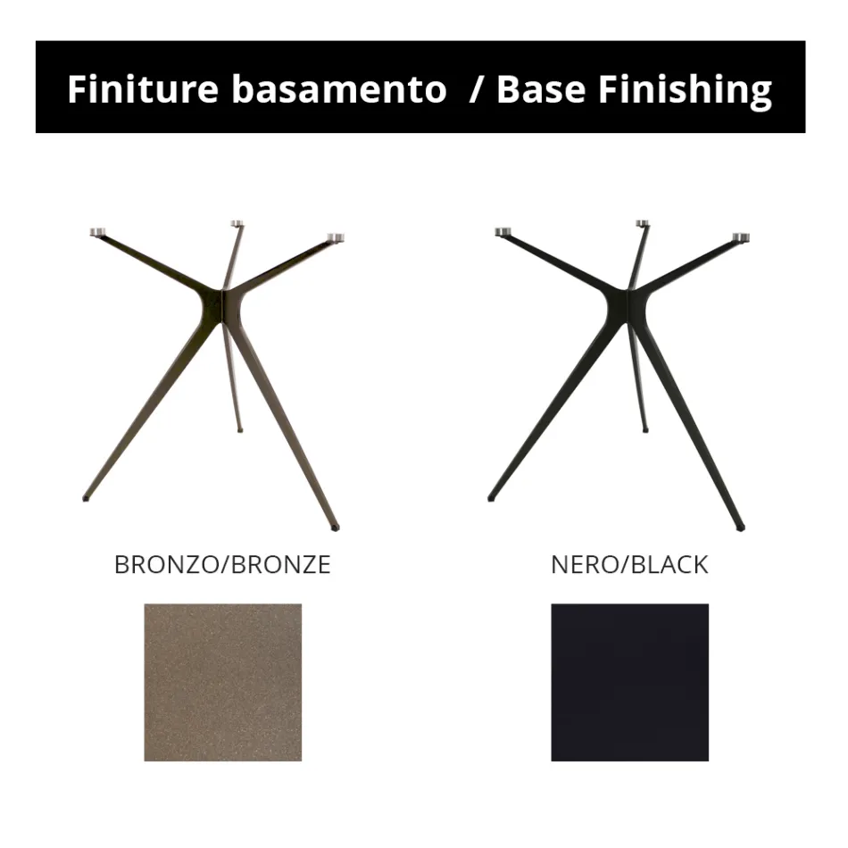 Mesa de centro con tapa redonda de cristal y 3 patas Made in Italy - Siste Viadurini