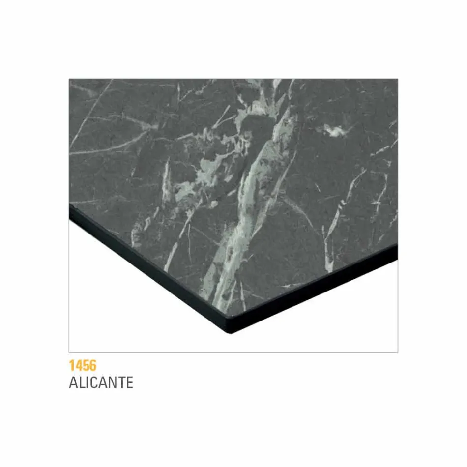 Mesa de centro con tapa redonda en HPL laminado Made in Italy - Mina Viadurini