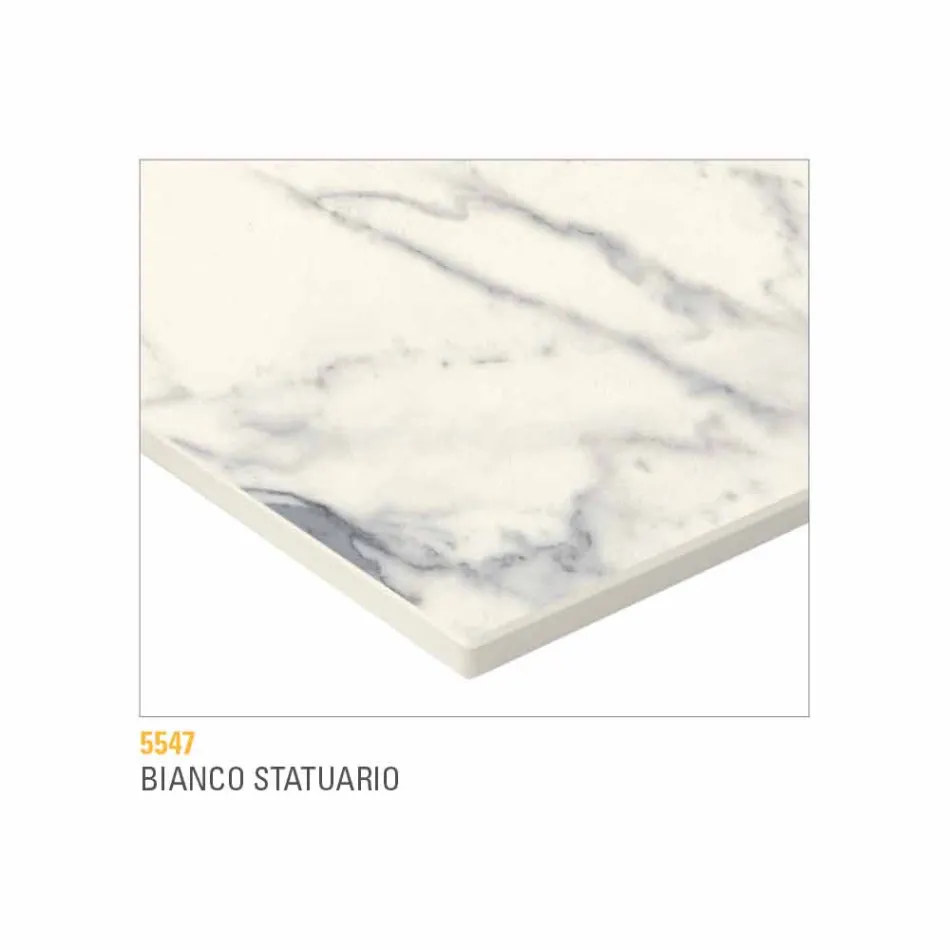 Mesa de centro con tapa redonda en HPL laminado Made in Italy - Mina Viadurini